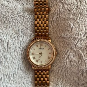 Fossil rose gold watch